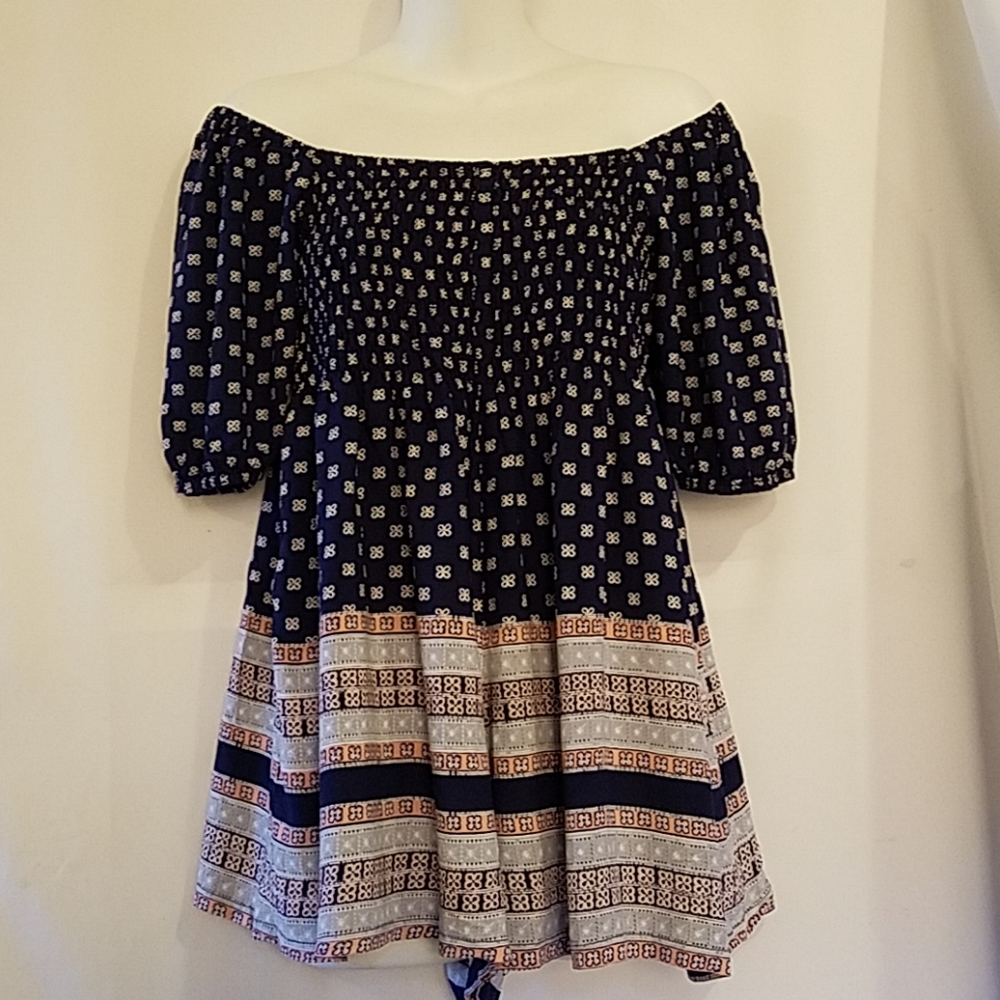 ANGIE OFF SHOULDER DRESS ROMPER - Picture 2 of 8